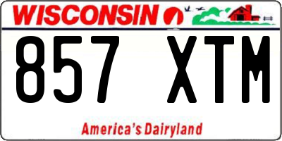 WI license plate 857XTM