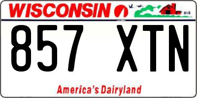 WI license plate 857XTN