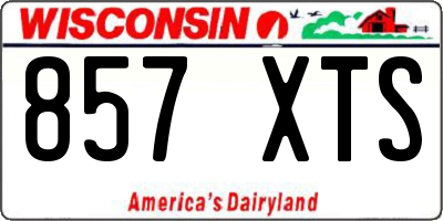 WI license plate 857XTS