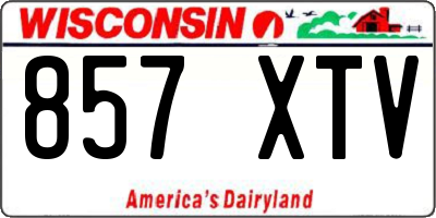 WI license plate 857XTV
