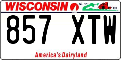 WI license plate 857XTW