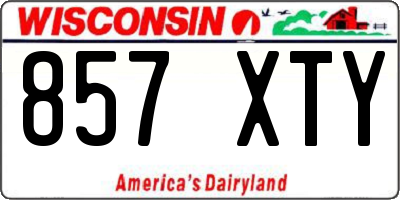 WI license plate 857XTY