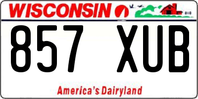 WI license plate 857XUB