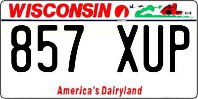 WI license plate 857XUP