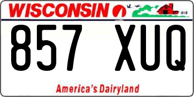 WI license plate 857XUQ