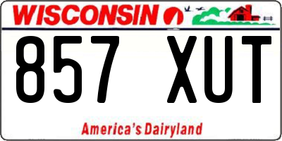 WI license plate 857XUT