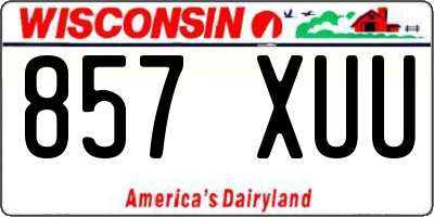 WI license plate 857XUU
