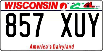 WI license plate 857XUY
