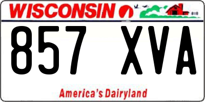 WI license plate 857XVA