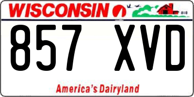 WI license plate 857XVD