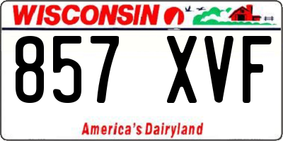 WI license plate 857XVF