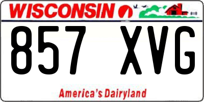 WI license plate 857XVG