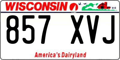 WI license plate 857XVJ