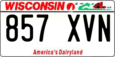 WI license plate 857XVN