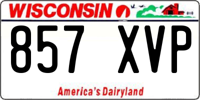 WI license plate 857XVP