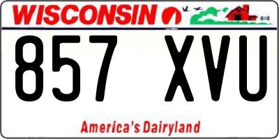 WI license plate 857XVU
