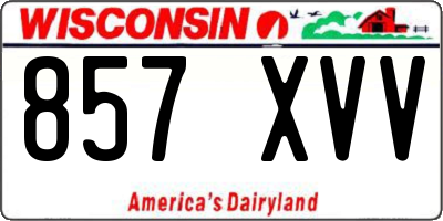 WI license plate 857XVV