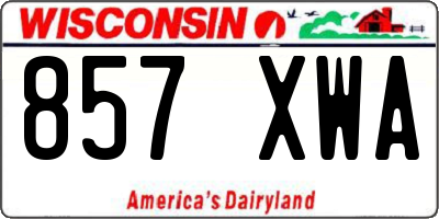 WI license plate 857XWA