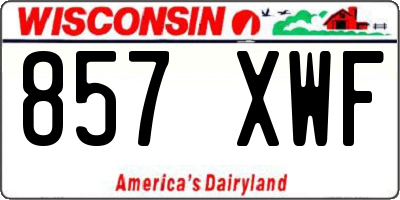WI license plate 857XWF