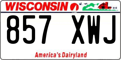 WI license plate 857XWJ