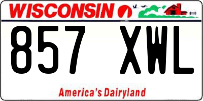 WI license plate 857XWL