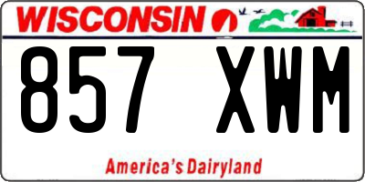 WI license plate 857XWM