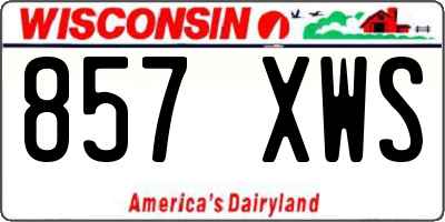WI license plate 857XWS