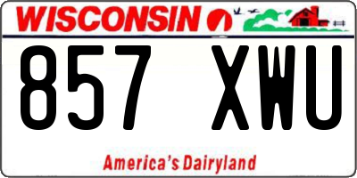 WI license plate 857XWU