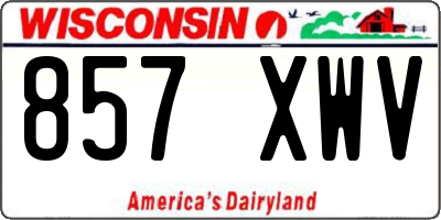 WI license plate 857XWV