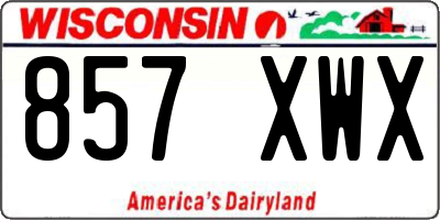 WI license plate 857XWX