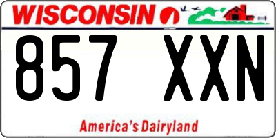 WI license plate 857XXN