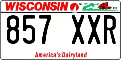 WI license plate 857XXR