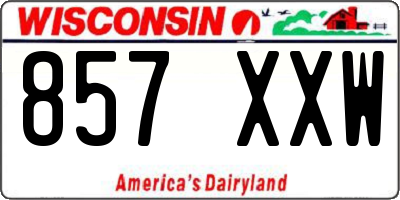 WI license plate 857XXW