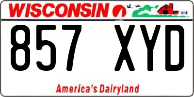 WI license plate 857XYD