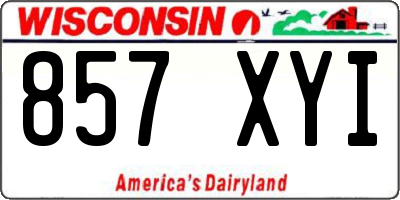 WI license plate 857XYI