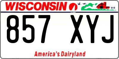 WI license plate 857XYJ