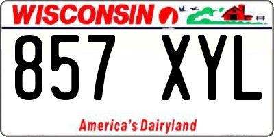 WI license plate 857XYL