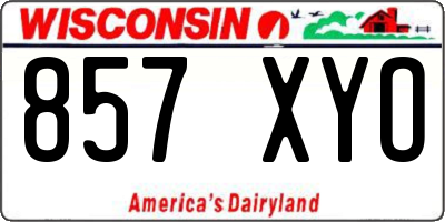 WI license plate 857XYO