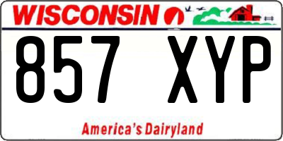 WI license plate 857XYP
