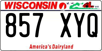 WI license plate 857XYQ