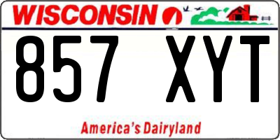 WI license plate 857XYT