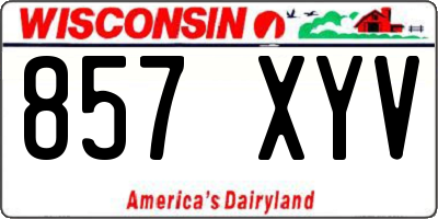 WI license plate 857XYV