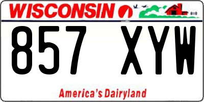 WI license plate 857XYW