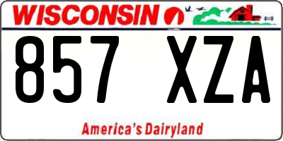 WI license plate 857XZA