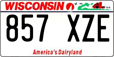 WI license plate 857XZE