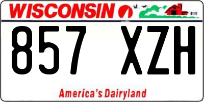 WI license plate 857XZH