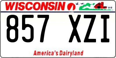WI license plate 857XZI