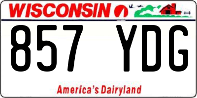 WI license plate 857YDG