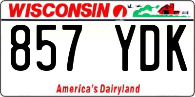 WI license plate 857YDK
