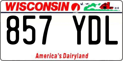 WI license plate 857YDL